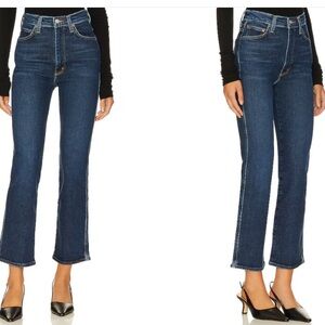 Agolde Dark Blue Straight Leg Jeans